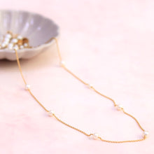 Load image into Gallery viewer, 18K Gold and Pearl Chain Necklace
