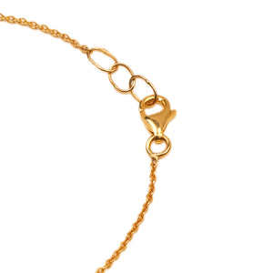 18K Yellow Gold Bead and Diamond Nazar Bracelet