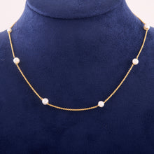 Load image into Gallery viewer, 18K Gold and Pearl Chain Necklace
