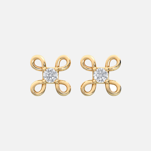 Yellow Gold Honey Bee 18k Stud Earrings for Kids and Teen Girls gold  earrings designs for daily use gold jewellery online